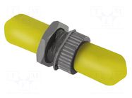 Adapter; ST/UPC,both sides; grey,yellow QOLTEC