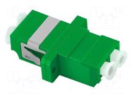 Adapter; LC/APC,both sides; green QOLTEC