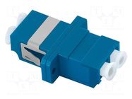 Adapter; LC/UPC,both sides; blue QOLTEC