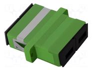 Adapter; SC/APC,both sides; green QOLTEC