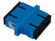 Adapter; SC/UPC,both sides; blue QOLTEC