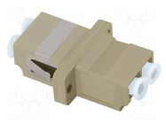 Adapter; LC/UPC,both sides; grey QOLTEC