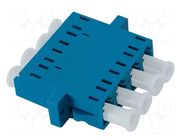 Adapter; LC/UPC,both sides; blue QOLTEC