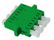 Adapter; LC/APC,both sides; green QOLTEC