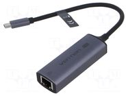 USB to Ethernet adapter; 10/100/1000/2500Mbps; grey VENTION