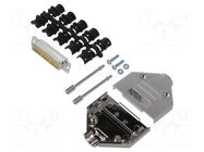 Connector: D-Sub; PIN: 25; plug; male; soldering; for cable; white ENCITECH