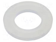 Washer; round; D=16mm; h=1.6mm; PVDF; natural ESSENTRA