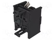 Contact block; 22mm; 04; front fixing; plug-in terminals; 500VAC EAO