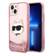 Karl Lagerfeld Glitter Choupette Head case for iPhone 14 Plus - pink, Karl Lagerfeld