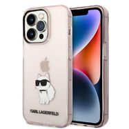 Karl Lagerfeld Ikonik Choupette case for iPhone 14 Pro Max - pink, Karl Lagerfeld