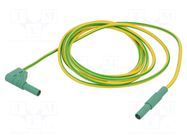 Test lead; 32A; banana plug 4mm,angular banana plug 4mm; Len: 2m HIRSCHMANN T&M