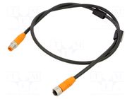 Cable: for sensors/automation; M12; PIN: 8; 1m; plug; 30VDC; 30VAC LUMBERG AUTOMATION