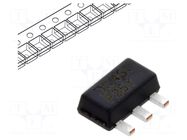 Transistor: PNP; bipolar; 50V; 2A; 1W; SOT89 DIODES INCORPORATED