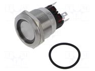 Switch: vandal resistant; Pos: 2; SPDT; 5A/250VAC; IP65; ON-ON; MP22 BULGIN