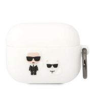 Karl Lagerfeld KLACAPSILKCW AirPods Pro cover white/white Silicone Karl &amp; Choupette, Karl Lagerfeld