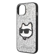 Karl Lagerfeld KLHCP14MG2CPS iPhone 14 Plus 6.7&quot; silver/silver hardcase Glitter Choupette Patch, Karl Lagerfeld