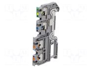Splice terminal: rail; for DIN rail mounting; spring clamp; grey PHOENIX CONTACT