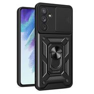 Hybrid Armor Camshield case for Samsung Galaxy A54 5G armored case with camera cover black, Hurtel