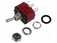 Switch: toggle; Pos: 2; SPDT; ON-ON; 12A/28VDC; 3600NF; -40÷85°C APEM