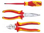Tools set: pliers and screwdrivers; insulated; 8pcs. GEDORE