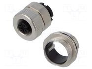 Connector: M12; female; 763; 8A; 250V; PIN: 4; IP67; screw terminal BINDER