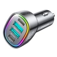 Joyroom 70W car charger with 4 ports: 2 x USB C, 2 x USB black (JR-CL29), Joyroom