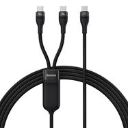 Baseus Flash Series Ⅱ Fast Charging Cable 2in1 USB-C - 2xUSB-C 100W 1.5m black, Baseus