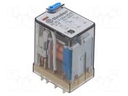 Relay: electromagnetic; DPDT; 6VDC; Icontacts max: 10A; socket FINDER