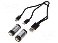 Re-battery: Li-Ion; 16340,RCR123A; 3V; 1000mAh; Ø16.8x34.9mm KEEPPOWER