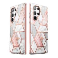 Supcase Cosmo Case for Samsung Galaxy S23 Ultra - Pink Marble, Supcase