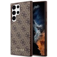 Guess GUHCS23LG4GFBR S23 Ultra S918 brown/brown hard case 4G Metal Gold Logo, Guess