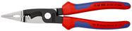 KNIPEX 13 82 200 Pliers for Electrical Installation with multi-component handles black atramentized 200 mm