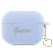 Guess GUAP2LSCHSB AirPods Pro 2 cover blue/blue Silicone Charm Heart Collection, Guess