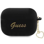 Guess GUAP2LSCHSK AirPods Pro 2 cover black/black Silicone Charm Heart Collection, Guess