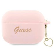 Guess GUAP2LSCHSP AirPods Pro 2 cover pink/pink Silicone Charm Heart Collection, Guess