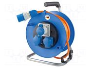 Extension lead; 3G2.5mm2; 25m; PUR; orange; Sockets no: 3; 16A AS SCHWABE