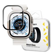 Wozinsky Full Glue Tempered Glass tempered glass for Apple Watch 49mm 9H full screen with black frame, Wozinsky
