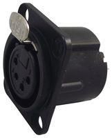 SOCKET, XLR, BLACK, 4POLE