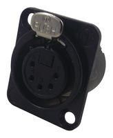 SOCKET, XLR, BLACK, 5POLE