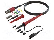 Probe: for oscilloscope; passive; 300MHz; 100: 1; 2kV; 1.2ns; 1.2m CAL TEST