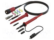 Probe: for oscilloscope; passive; 300MHz; 100: 1; 4kV; 1.2ns; 1.2m CAL TEST