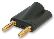 BANANA PLUG, DUAL, BLACK