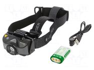 Torch: LED headtorch; IP54; magnetic charging system; 40h; black LEDLENSER