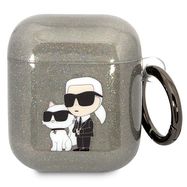Karl Lagerfeld KLA2HNKCTGK Airpods 1/2 cover black/black Gliter Karl&amp;Choupette, Karl Lagerfeld