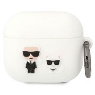 Karl Lagerfeld KLACA3SILKCW AirPods 3 cover white/white Silicone Karl &amp; Choupette, Karl Lagerfeld