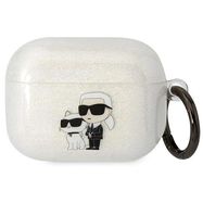 Karl Lagerfeld KLAPHNKCTGT Airpods Pro cover transparent Gliter Karl&amp;Choupette, Karl Lagerfeld