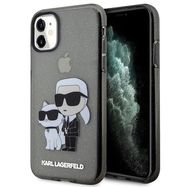 Karl Lagerfeld KLHCN61HNKCTGK iPhone 11 / Xr 6.1&quot; black/black hardcase Gliter Karl&amp;Choupette, Karl Lagerfeld
