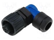 Connector: circular; plug; for cable; PIN: 4; female; silver plated AMPHENOL