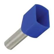 TERMINAL, WIRE FERRULE, 14AWG, BLU