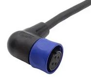 CIR CABLE, 4P R/A RCPT-FREE END, 3.3FT